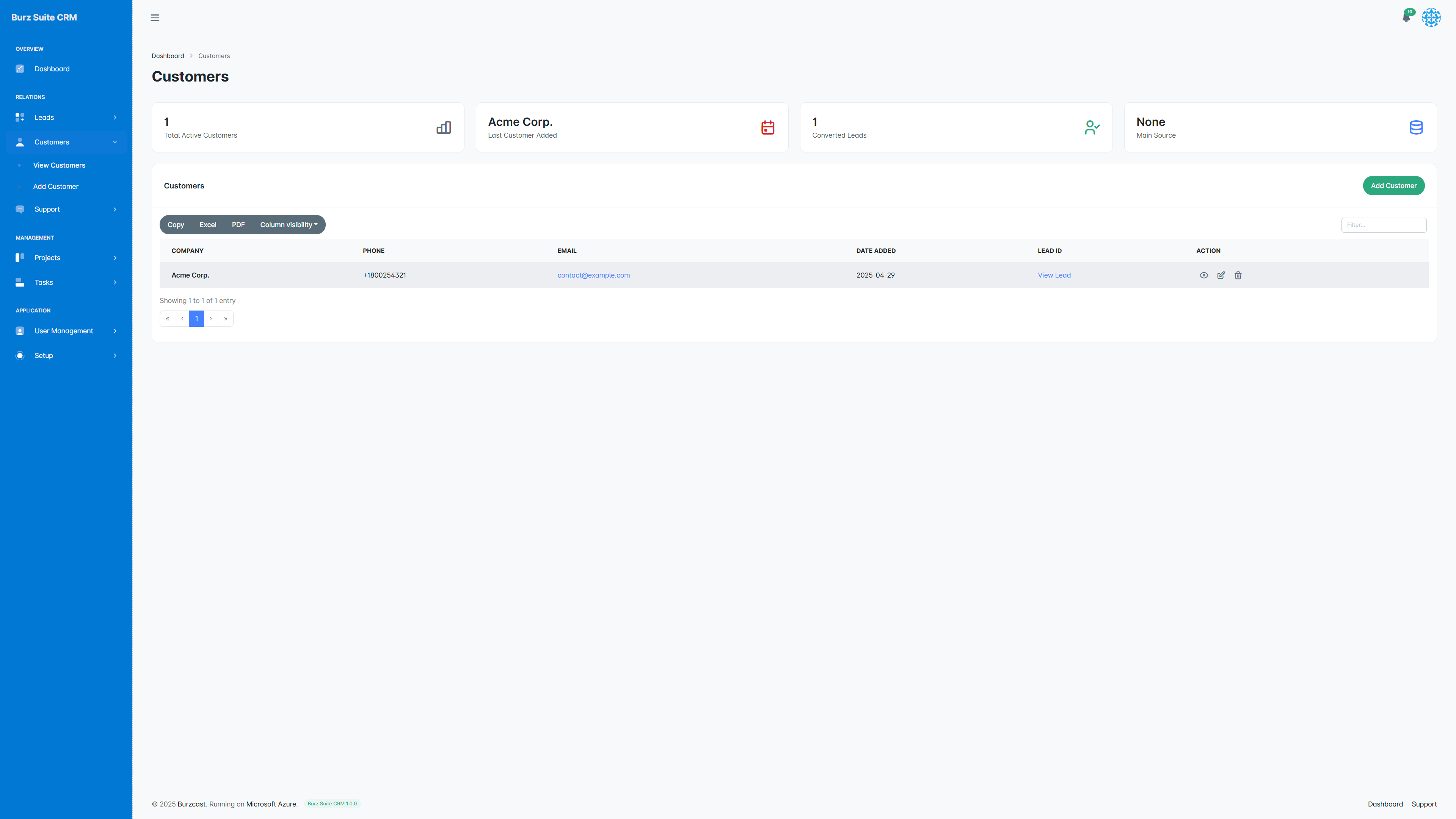 Burz Suite CRM